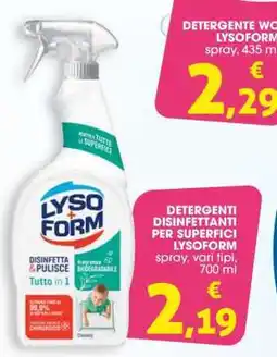 Conad DETERGENTI DISINFETTANTI PER SUPERFICI LYSOFORM offerta