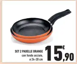 Conad Superstore SET 2 PADELLE ORANGE offerta