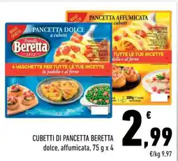 Conad Cubetti di Pancetta Beretta offerta