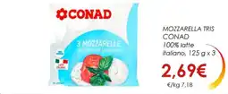 Conad Mozzarella Tris CONAD offerta