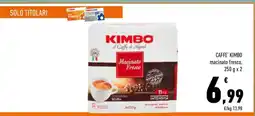 Conad CAFFÈ KIMBO macinato fresco offerta