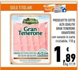 Conad Prosciutto Cotto Alta Qualità Gran Tenerone Granterre offerta