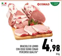 Conad Braciole di Lombo con Osso Suino Conad Percorso Qualità offerta