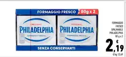 Conad Formaggio Fresco Spalmabile Philadelphia offerta