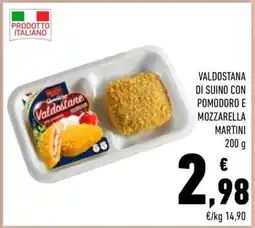 Conad Valdostana di suino con pomodoro e mozzarella Martini offerta