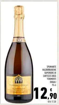 Conad SPUMANTE VALDOBBIADENE SUPERIORE DI CARTIZZE DOCG TENIMENTI DOGALI offerta