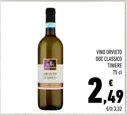 Conad VINO ORVIETO DOC CLASSICO TINIERE offerta