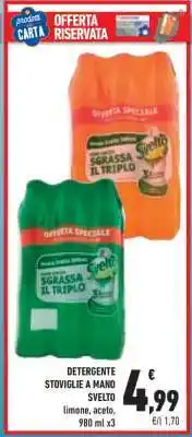 Conad DETERGENTE STOVIGLIE A MANO SVELTO offerta