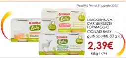 Conad OMOGENEIZZATI CARNE/PESCE/FORMAGGIO CONAD BABY offerta