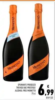 Conad SPUMANTE PROSECCO TREVISO DOC PRESTIGE/ALCOHOL FREE MIONETTO offerta