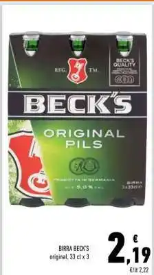 Conad Birra Beck's offerta