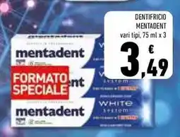 Conad DENTIFRICIO MENTADENT offerta