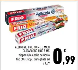 Conad ALLUMINIO FRIO 10 MT. O MAXI CARTAFORNO FRIO 8 MT offerta