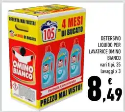 Conad Detersivo liquido per lavatrice Omino Bianco offerta