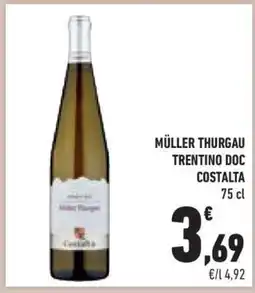Conad Müller Thurgau Trentino DOC Costalta offerta