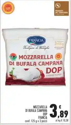 Conad MOZZARELLA DI BUFALA CAMPANA DOP FRANCIA offerta