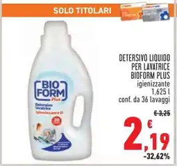 Conad DETERSIVO LIQUIDO PER LAVATRICE BIOFORM PLUS offerta