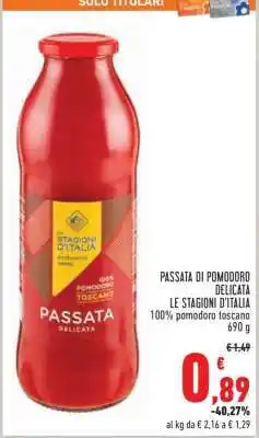 Conad Passata di Pomodoro Delicata offerta