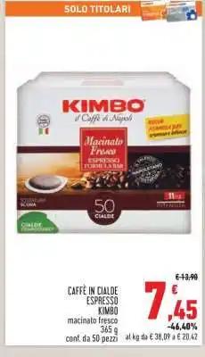 Conad CAFFÈ IN CIALDE ESPRESSO KIMBO offerta