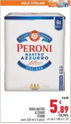 Conad Birra Nastro Azzurro Peroni offerta