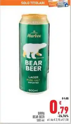 Conad BIRRA BEAR BEER 500 ml offerta