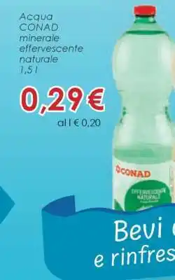 Conad Acqua CONAD minerale effervescente naturale offerta