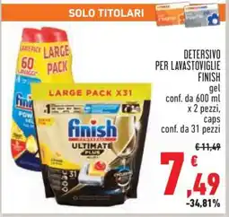 Conad Detersivo per Lavastoviglie Finish offerta