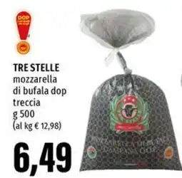 Emi Supermercati TRE STELLE mozzarella di bufala dop treccia offerta