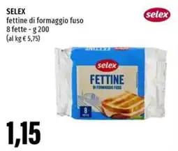 Emi Supermercati SELEX fettine di formaggio fuso 8 fette offerta