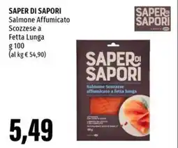 Emi Supermercati SAPER DI SAPORI Salmone Affumicato Scozzese a Fetta Lunga offerta