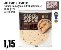Emi Supermercati SELEX SAPER DI SAPORI Piadina Romagnola IGP alla Riminese offerta
