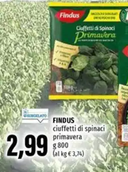 Emi Supermercati FINDUS ciuffetti di spinaci primavera offerta