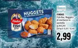 Emi Supermercati FINDUS Fish Bar, Nuggets di merluzzo in pastella offerta