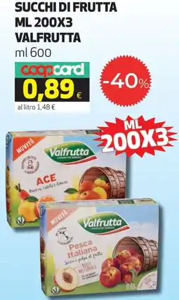 Coop Succhi di frutta VALFRUTTA offerta