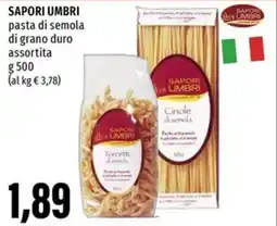 Emi Supermercati SAPORI UMBRI pasta di semola di grano duro assortita offerta