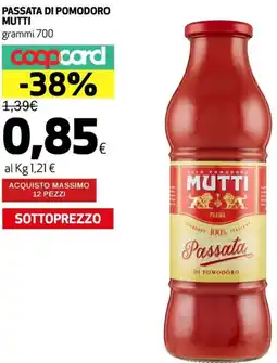 Coop Passata di pomodoro MUTTI offerta