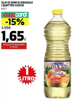 Coop Olio di semi di girasole I QUATTRO CUOCHI offerta