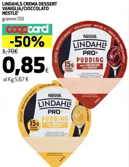 Coop Lindahls crema dessert vaniglia/cioccolato NESTLE offerta