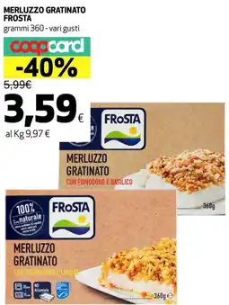 Coop Merluzzo gratinato FROSTA offerta