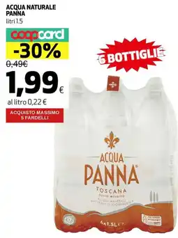 Coop Acqua naturale PANNA offerta