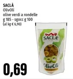 Emi Supermercati SACLÀ Olivoli olive verdi a rondelle offerta