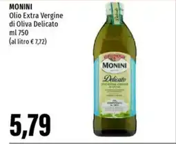 Emi Supermercati MONINI Olio Extra Vergine di Oliva Delicato offerta