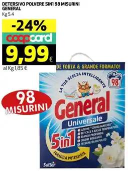 Coop Detersivo polvere 5in1 98 misurini GENERAL offerta