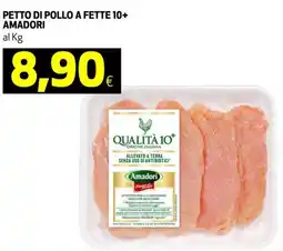 Coop Petto di pollo a fette 10+AMADORI offerta