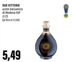Emi Supermercati DUE VITTORIE aceto balsamico di Modena IGP offerta