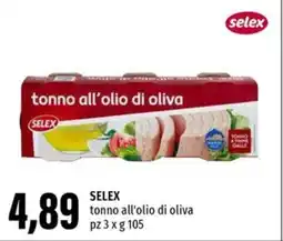Emi Supermercati SELEX tonno all'olio di oliva offerta