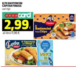 Coop 8/10 bastoncini CAPITAN FINDUS offerta