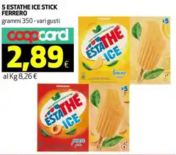 Coop 5 estathe ice stick FERRERO offerta