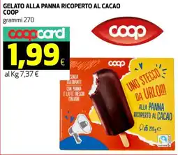 Coop Gelato alla panna ricoperto al cacao COOP offerta