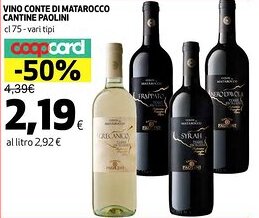 Coop Vino conte di matarocco CANTINE PAOLINI offerta